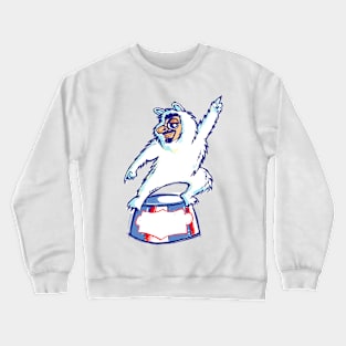 Human Polar Bear in Dance Pose Crewneck Sweatshirt